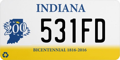 IN license plate 531FD