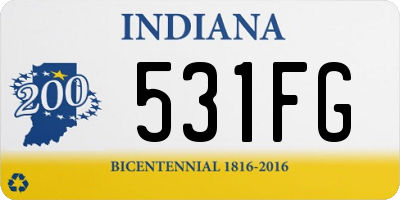 IN license plate 531FG