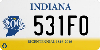 IN license plate 531FO