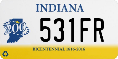 IN license plate 531FR