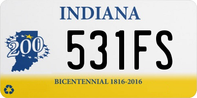 IN license plate 531FS