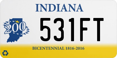 IN license plate 531FT