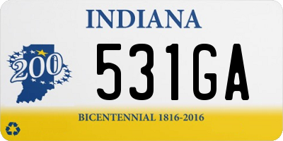 IN license plate 531GA