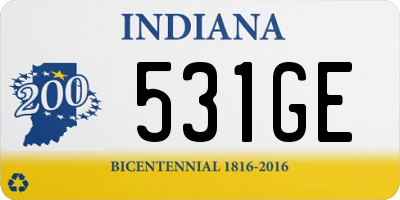 IN license plate 531GE