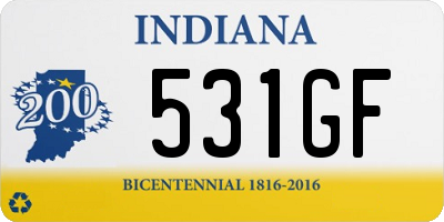 IN license plate 531GF