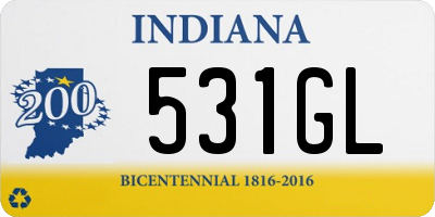 IN license plate 531GL