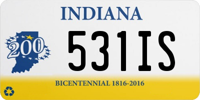 IN license plate 531IS