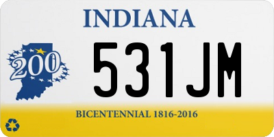 IN license plate 531JM