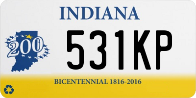 IN license plate 531KP