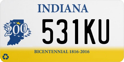 IN license plate 531KU