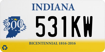 IN license plate 531KW