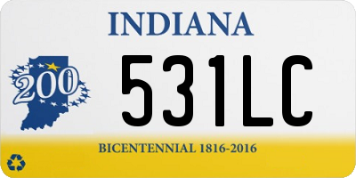 IN license plate 531LC