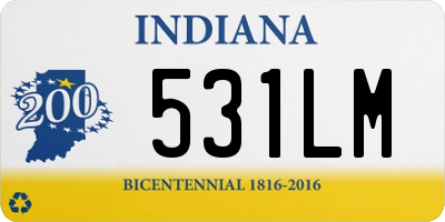 IN license plate 531LM