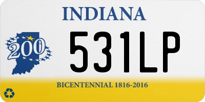 IN license plate 531LP