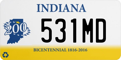 IN license plate 531MD