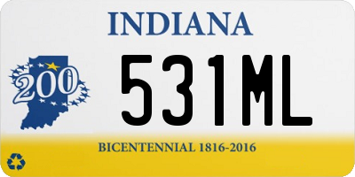 IN license plate 531ML