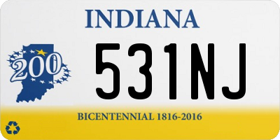 IN license plate 531NJ