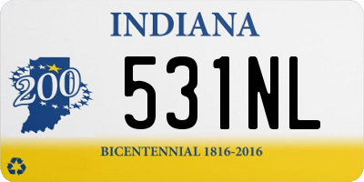 IN license plate 531NL