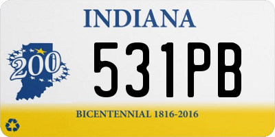 IN license plate 531PB