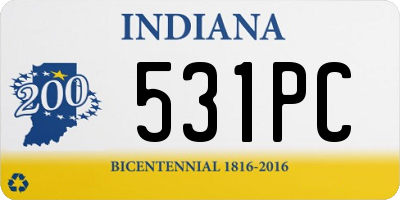 IN license plate 531PC