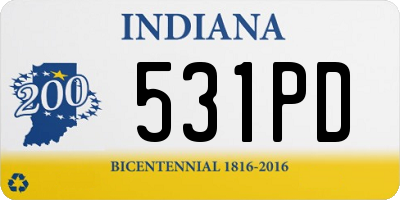 IN license plate 531PD