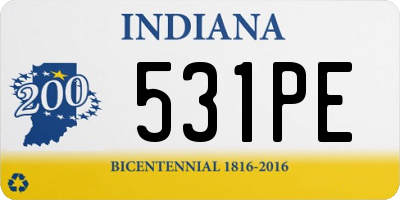 IN license plate 531PE