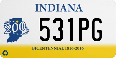 IN license plate 531PG