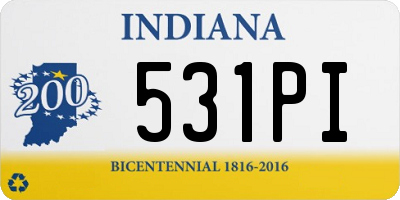 IN license plate 531PI