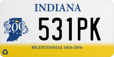 IN license plate 531PK