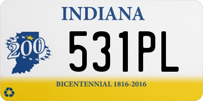 IN license plate 531PL