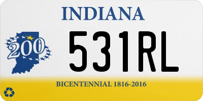 IN license plate 531RL