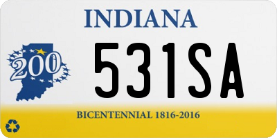 IN license plate 531SA