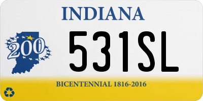 IN license plate 531SL