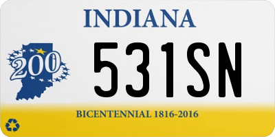 IN license plate 531SN