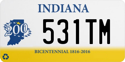 IN license plate 531TM