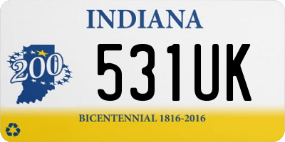 IN license plate 531UK