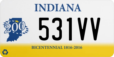 IN license plate 531VV