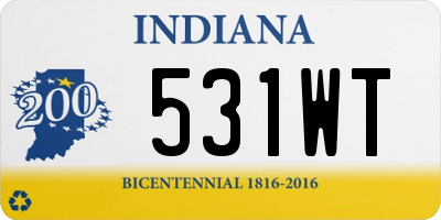 IN license plate 531WT