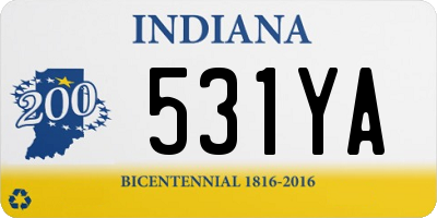 IN license plate 531YA