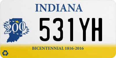 IN license plate 531YH