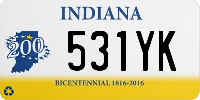 IN license plate 531YK