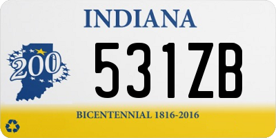 IN license plate 531ZB