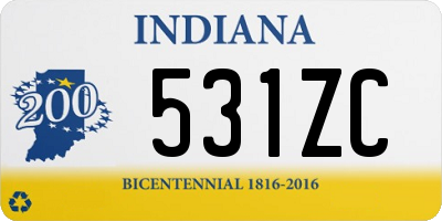 IN license plate 531ZC