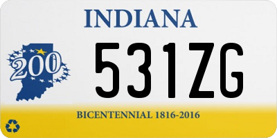 IN license plate 531ZG