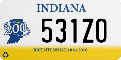 IN license plate 531ZO