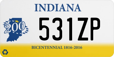 IN license plate 531ZP