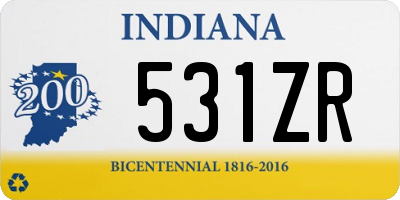 IN license plate 531ZR