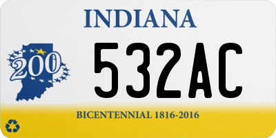 IN license plate 532AC