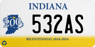 IN license plate 532AS