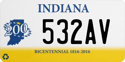 IN license plate 532AV